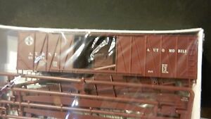 Walthers-HO-Santa-Fe-50-039-Wood-Outside-Braced-Dbl-Dr-Auto-Boxcar-Kit-NIB