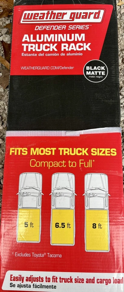 Weather Guard Aluminum universal adjustable Truck Rack Black Matte TR801-A Foto 2 de 4