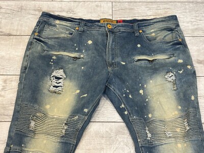 KOBIページ Makobi M1962 Maui Biker Jeans Mens 44x32 Vintage Wash