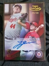 2016 Topps gold label red /50 Lucas Giolito Rookie Auto. Black framed 