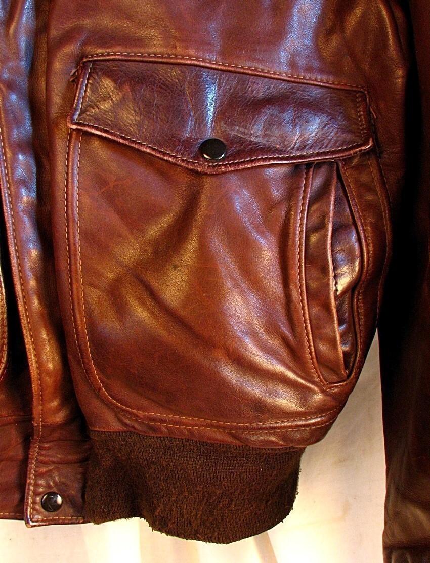 SCHOTT BROS LEATHER BOMBER JACKET w LINER VINTAGE Gem