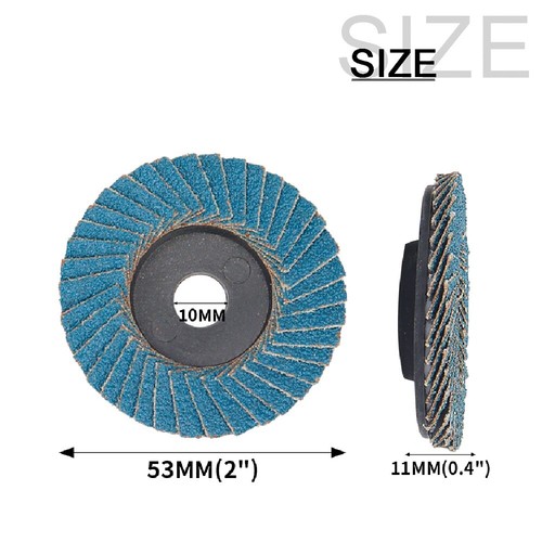 10 Pack 2" Zirconia Flap Disc 80 Grit Sanding Grinding Wheel For Angle Grinder - Picture 2 of 7