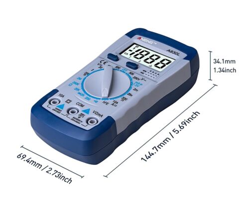 Multimètre Numérique CC Et CA Ampèremètre Voltmètre Testeur Electrique A830L - Imagen 7 de 7