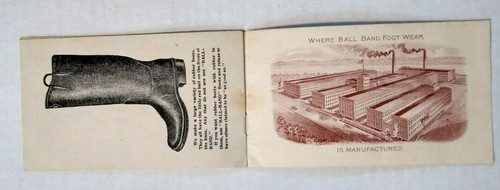 MISHAWKA INDIANA Advertising Coloring Book Ball Bank Shoes Antique Paint 1900s - Picture 10 of 10