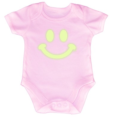 Alien Head Glow In The Dark Funny Baby Infants Babygrow Romper Jumpsuit