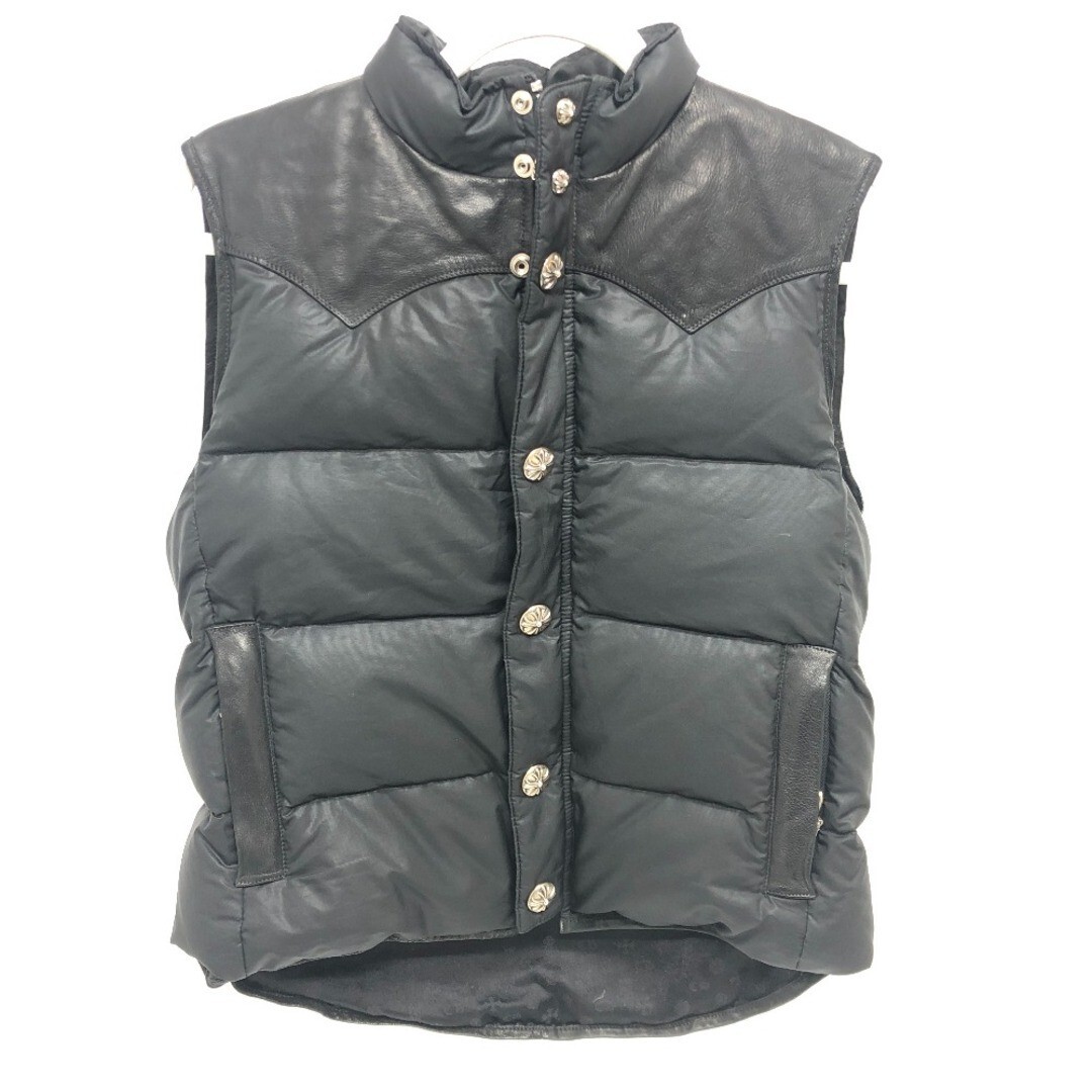 CHROME HEARTS Outerwear Mens Vest Puffy Flareny Black Cross CHROME HEARTS Outerwear Mens Vest Puffy Flareny Black Cross
