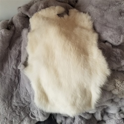 Natural Genuine Rabbit Skin Pelt Real Fur Leather Hides Craft Grade Fly Tying - Picture 4 of 24