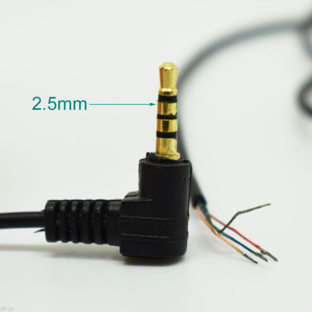 1pc 1M/3.3FT Right Angle Gold 2.5mm 3/32" 4 Pole Male Audio Solder DIY Cable 1pc 1M/3.3FT Right Angle Gold 2.5mm 3/32" 4 Pole Male Audio Solder DIY Cable