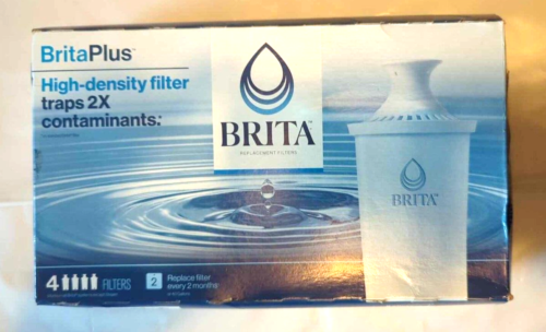 Brita Plus Replacement Water Filter, BPA-Free, High-Density Pitchers 4 PACK