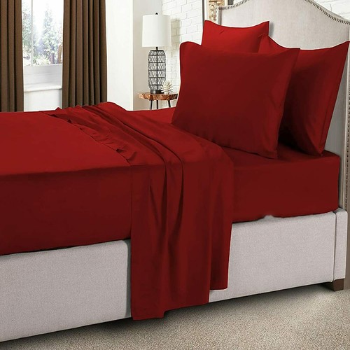 Soft Flat Sheet+2 Pillow Case - 100% Cotton - Solid Colors - 1000 Thread Count - Picture 19 of 29