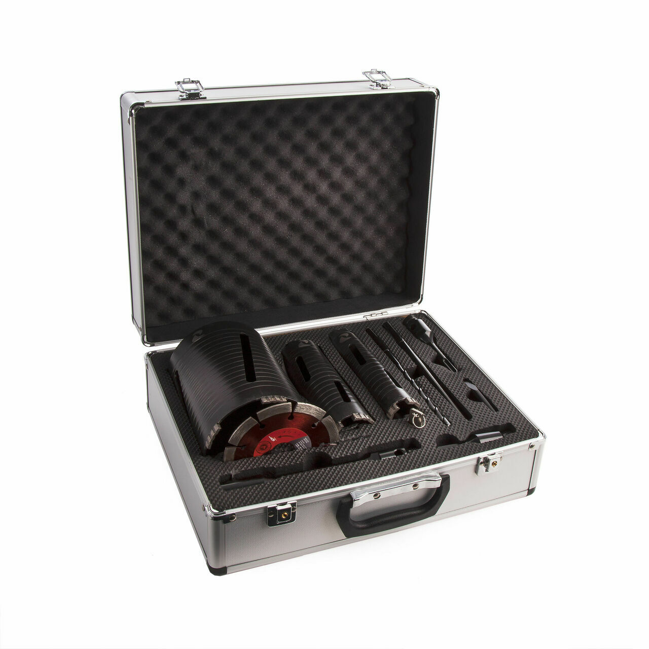 ABRACS Dry Diamond Core Drill Bit Kit 3PC 38mm - 117mm Masonry Brick ABDCORESET3