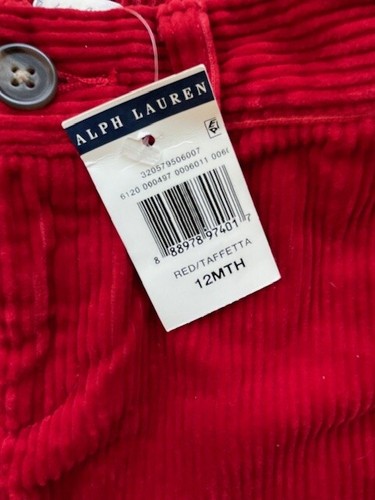 POLO RALPH LAUREN PANTS Boys Baby RED CORDUROY NWT $45.00 Free Shipping - Picture 17 of 18
