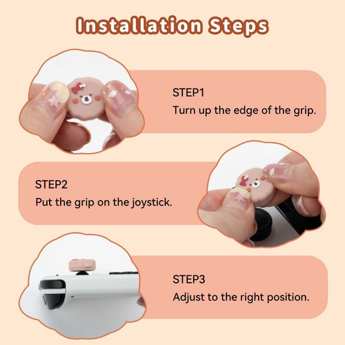 GeekShare Joystick Grip Caps for Nintendo Switch/OLED/Lite Bichion Frise 4PCS - Picture 5 of 8