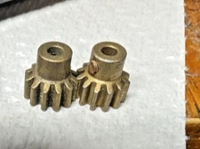 NICE PAIR ORIGINAL  BRASS TYPE A.C. GILBERT P-13B LG  GEARS W/SETS