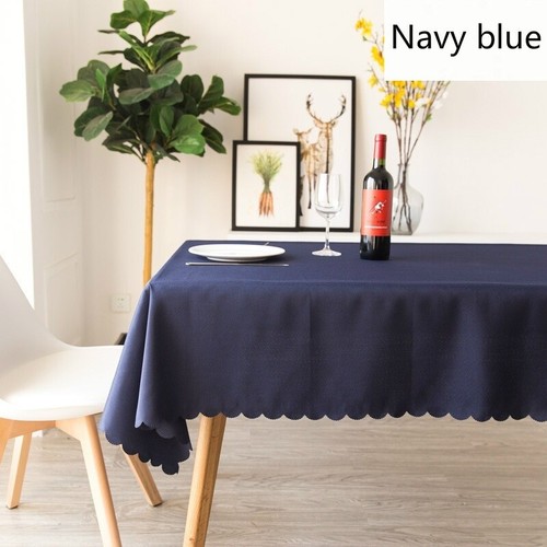 Plain Polyester Table Cloth Banquet Wedding Hotel Table Cover Cloth Rectangular - Picture 13 of 28