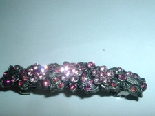 Small Pink Rhinestone Dogwood Flower Hair Barrette New with Tag