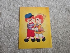 Vintage 1970's Raggedy Ann and Andy Litho Print 9x12
