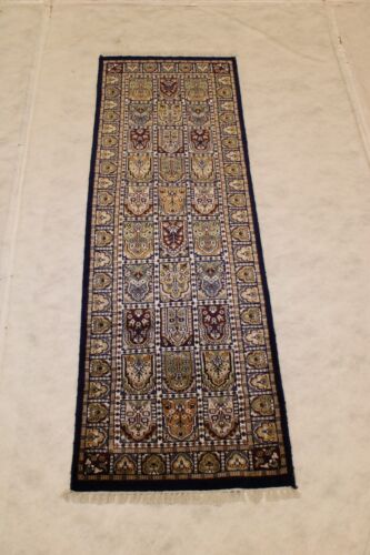 2'0" x 6'4" ft. Jammu Kashmir Vegetable Dye Hand Knotted Authentic Runner Rug - Picture 1 of 10