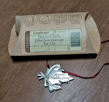 Longaberger Basket 25th Anniversary Holiday Tie-On (2005)