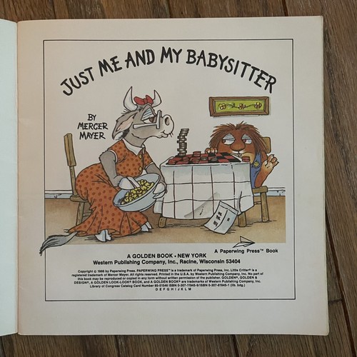 Just Me and My Babysitter Little Critter By Mercer Mayer Paperback EUC - Picture 2 of 3