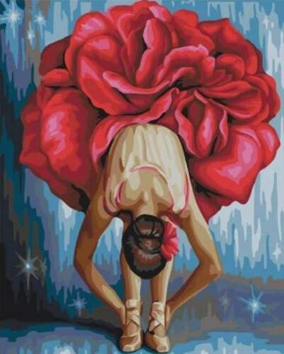Paint By Numbers - FLORAL BALLERINA 40x50cm - AU stock same day shipping - Picture 2 of 3