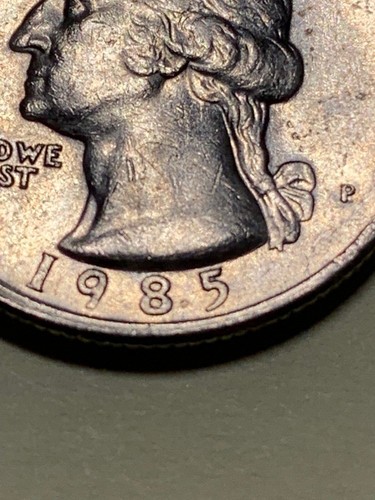 1985 US Quarter P and D, Doubling Rim Obverse/Reverse - Picture 7 of 24