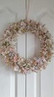 Wreath Country cottage wreath made from lace & material . 14ins . 