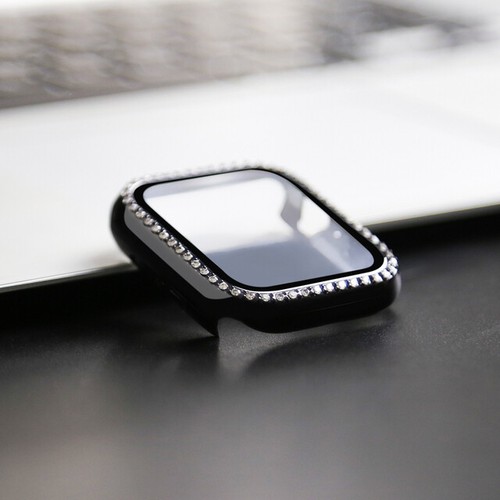 For Apple Watch Series 9 8 7 6 5 4 3 2 SE Bling Diamond Bumper Case Screen Cover - Picture 6 of 18