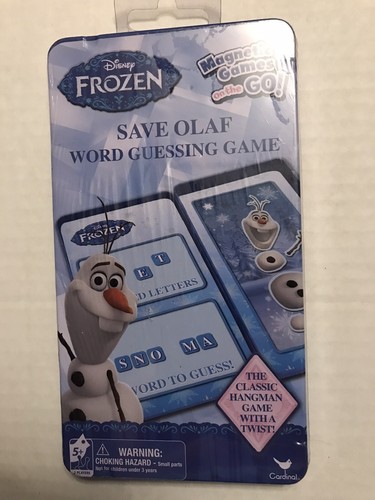 Disney Frozen Save Olaf Word Guessing Magnetic Games on the Go! Cardinal NEW - Picture 1 of 2