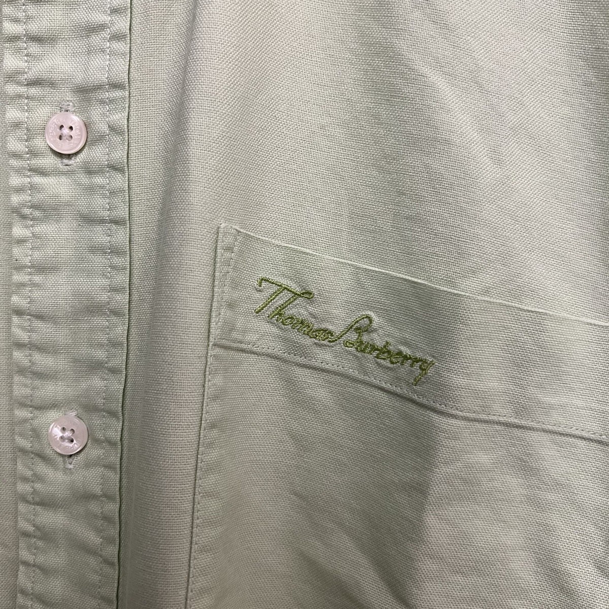 Thomas Burberry Lime Green Short Sleeve Shirt eBay