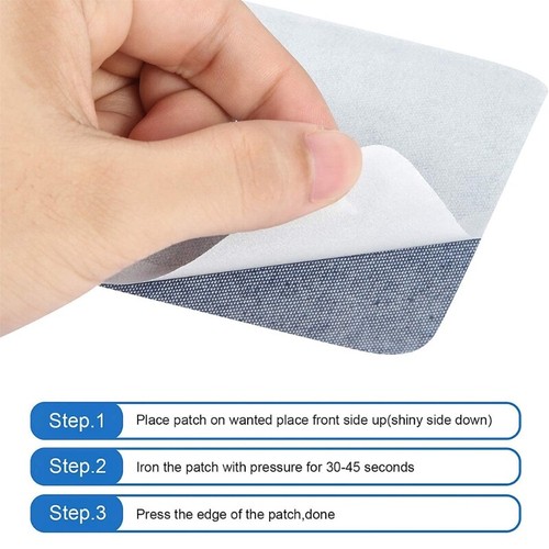 24 Pieces Iron On Patches Iron On Denim Cotton Patches Iron-On Repair Kit - Picture 6 of 8