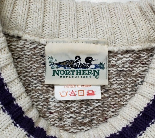 Vintage Northern Reflections Wollmischung Strickpullover Herren Large hergestellt in Kanada gebraucht, in einwandfreiem Zustand - Bild 3 von 9