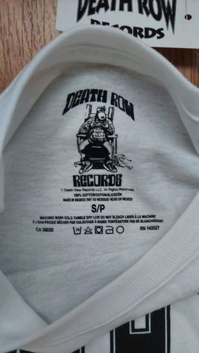  NWT Death Row Records Graphic Tee T-Shirt Men's Size Small White Cotton Tee - Picture 3 of 4