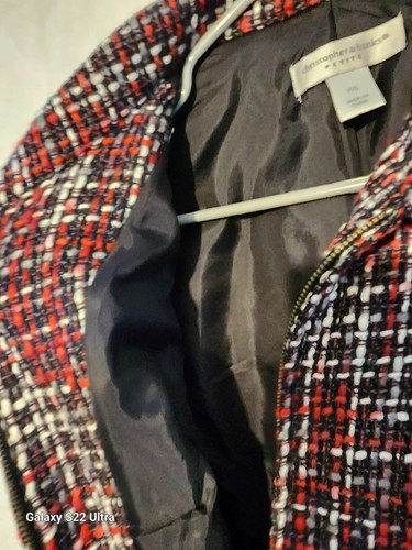 Christopher & Banks Women's Tapestry Full Zip Blazer Jacket Size Petite Small J5 - Picture 5 of 7