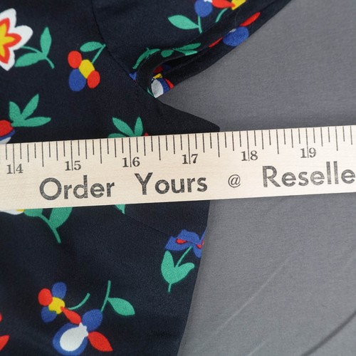 Lucca Couture Womens Dress Large Blue Floral Sheer Overlay Cottagecore Picnic - Picture 10 of 15