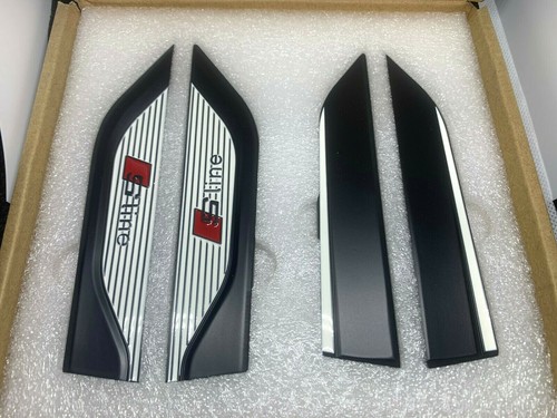 Juego de pegatinas de guardabarros laterales Sline metal negro para Audi A1 3 A4 A5 A6 Q3 Q5 Q7 - Imagen 3 de 12