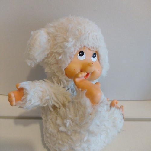 Vintage 1970's Monchhichi Chic a Boo Monkey Friend White Lamb Sheep Sucks Thumb - Picture 22 of 22