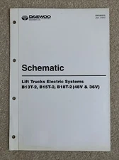 Daewoo Schematic Fork Lift Truck Electric Systems B13/15/18T-2 SB2082E02