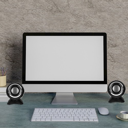 1 Pair Laptop Speaker Mini Desktop Computer Speaker Speaker for PC - Bild 8 von 12