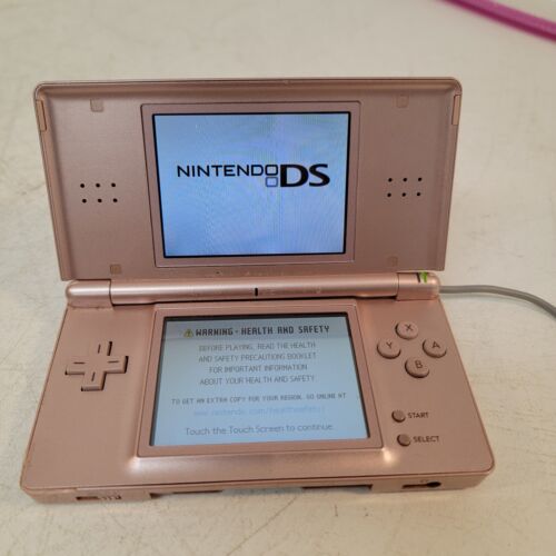 Consola Nintendo DS Lite PROBADA Modelo EE. UU. Metálico Rosa Coral Rosa Juegos Paquete - Imagen 6 de 12