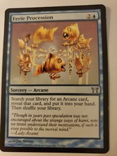 MTG Magic The Gathering Card Eerie Procession Sorcery Arcane Blue Champions 