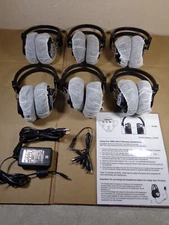 Hamilton Buhl W900-BLTM W901 Wireless 6 Headphones & Radio Transmitters  NEW