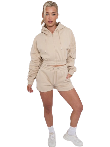 Women Set Crop Tops Shorts Tracksuit Loungewear Summer 2pcs Suits Sports Yoga UK - Picture 48 of 48