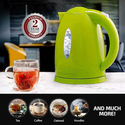 Wasserkocher 1,7L schnellkochender Warmwasserbereiter für Kaffee Tee BPA frei grün - Bild 5 von 12