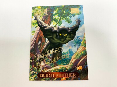Black Panther Marvel Masterpieces 1994 Gold Foil Signature