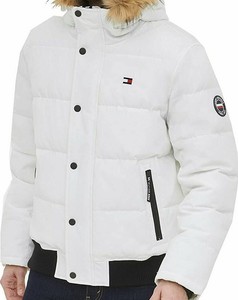 tommy hilfiger removable hood padded jacket