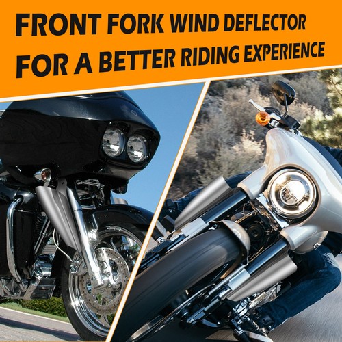 Deflectores de viento de montaje de horquilla delantera cromados para Harley Road King Electra Glide 95-23 - Imagen 8 de 13