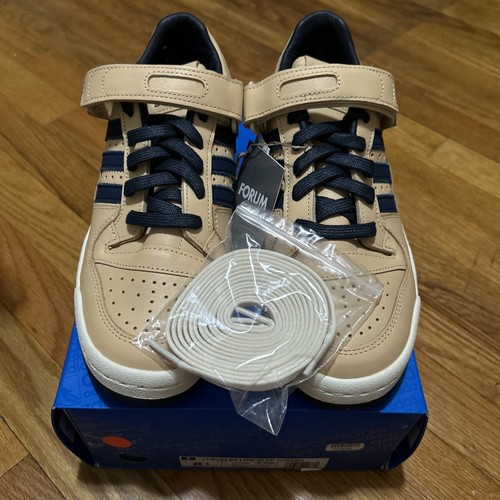 Adidas Forum 84 Low Men's Size 8.5 Blue Thread Tan Navy Gold - FY7792 - Picture 3 of 6