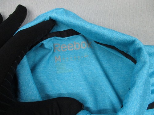 Reebok Shirt Mens Medium Blue Polo Athletic Short Sleeve Polyester Casual Logo - Picture 4 of 9
