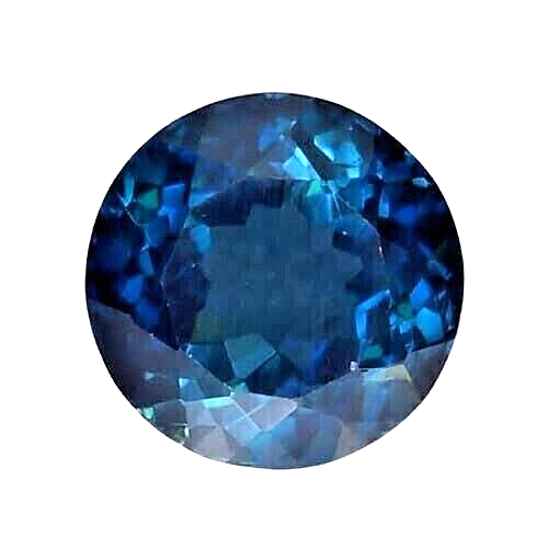 11,58 cts topazio naturale blu Londra rotondo taglio naturale pietre preziose sciolte - Foto 1 di 3